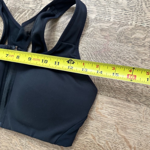 (3) THREE Nike DRI-Fit Shape Support Zip Front Padded Sports Bra Black medium - Picture 12 of 16